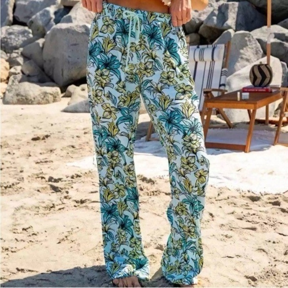 Bohemian light weight Blue Lagoon Beach Pant by Beach Riot